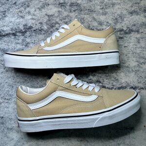 Tan Canvas Vans - Size 7 women